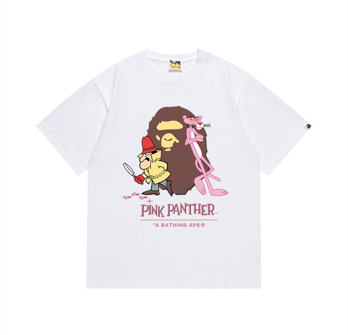 Bape x Pink Panther Ape Head Tee